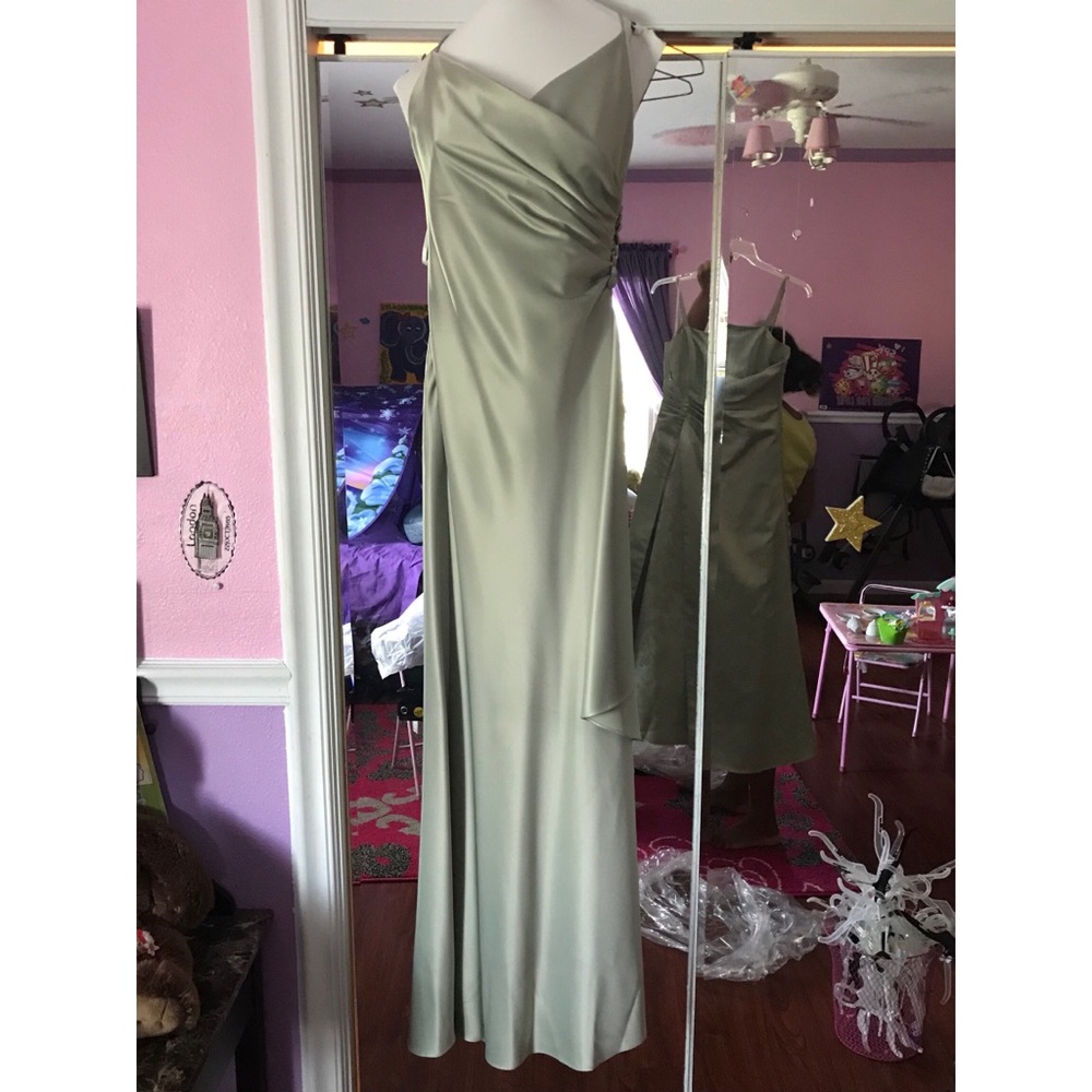 Mint green formal dress